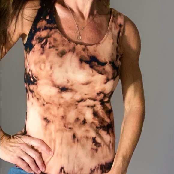 Womens Tank Top Size XS Sleeveless Ann Taylor Loft Shirt, Summer Tie-Dye Hippie - Picture 2 of 8